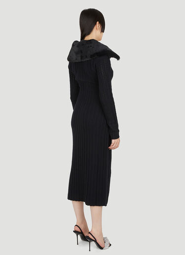 Blumarine Oversized Collar Knit Dress Black blm0249018