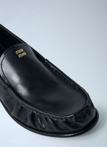 Leather Loafers Miu Miu Leather Loafers Black miu0263022