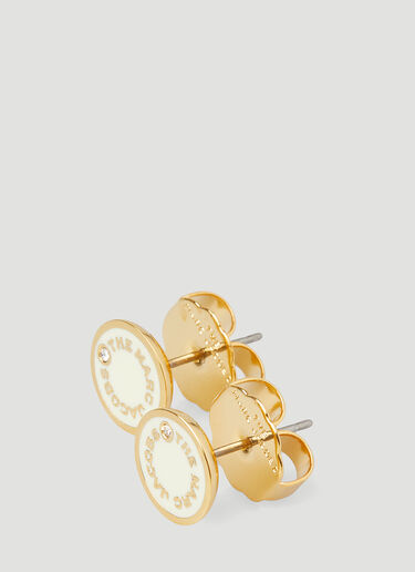 Marc Jacobs The Medallion Stud Earrings Beige mcj0250050