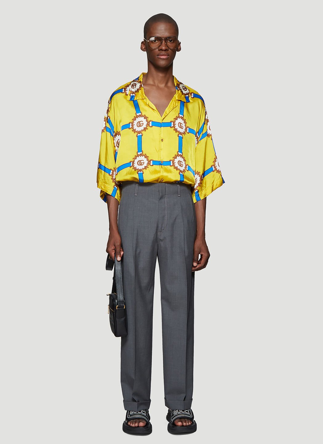 Gucci Oversized Bowling Shirt in Yellow LN CC
