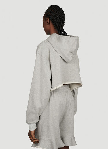JW Anderson デコンストラクトヘム クロップドスウェットシャツ グレー jwa0253005