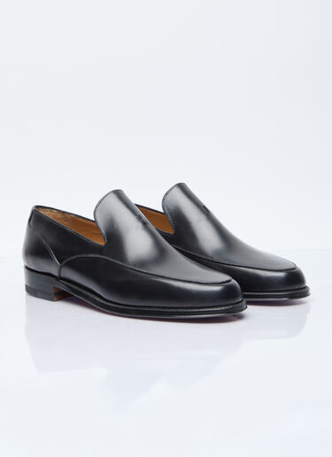 The Row Enzo Leather Loafers Black row0255011