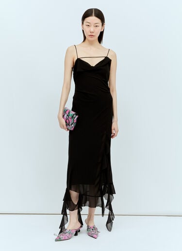 Acne Studios Ruffle Strap Dress Black acn0255001