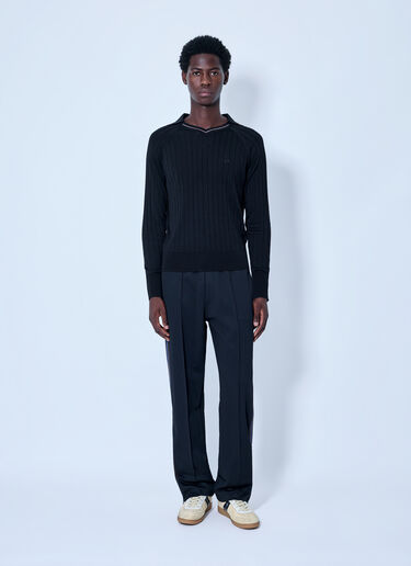 LN-CC® - Wales Bonner: Roots Polo Shirt - Black Wales Bonner Roots Polo Shirt Black wbn0166006