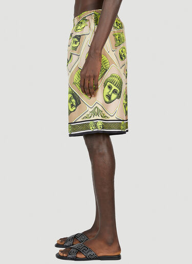 Versace Mask Silk Shorts Beige ver0152004