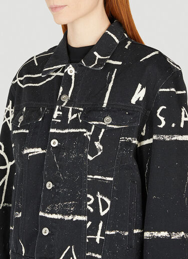 Honey Fucking Dijon Basquiat Denim Jacket Black hdj0352001