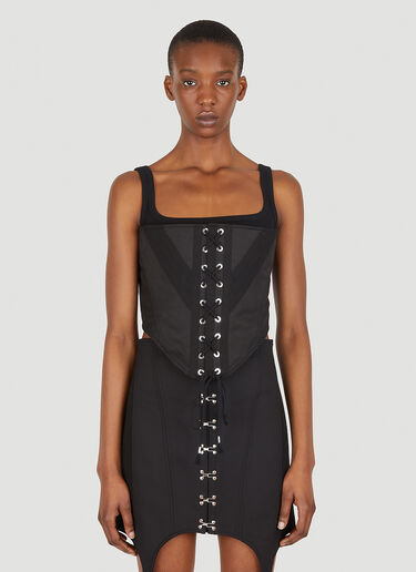 Dion Lee Laced Utility Corset Top Black dle0247001