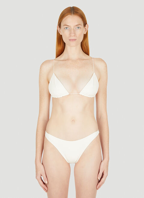 Ziah Fine Strap Triangle Bikini Top Grey zia0253001