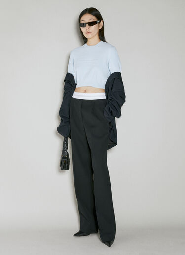 Alexander Wang Pleated Wool Pants Black awg0253005