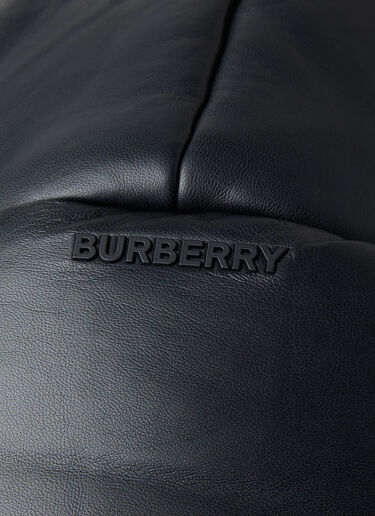 Burberry 绗缝皮革 Ushanka 棒球帽 黑 bur0348004
