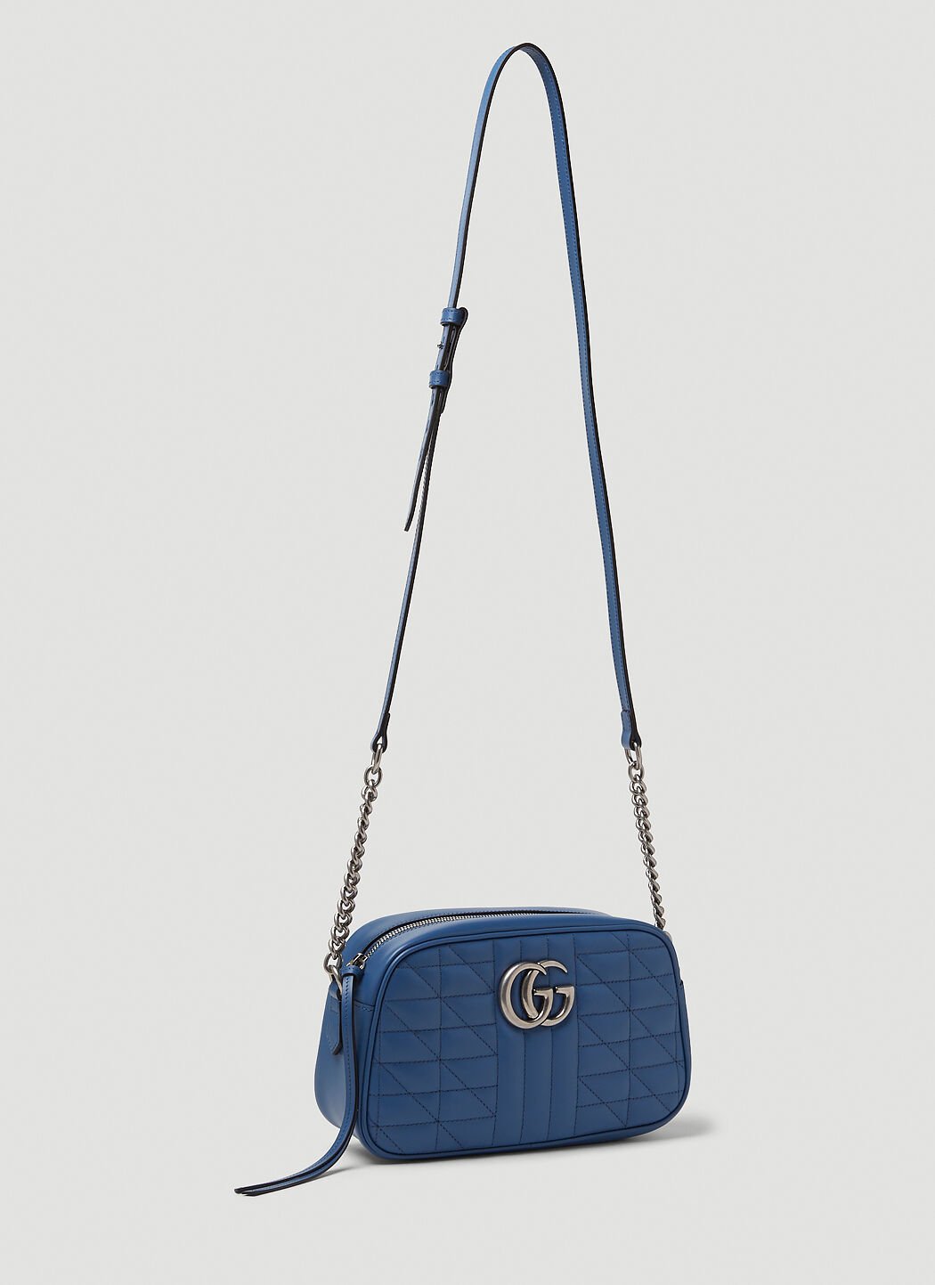 Gucci Round Marmont GG 2.0 Shoulder Bag in Blue LN CC