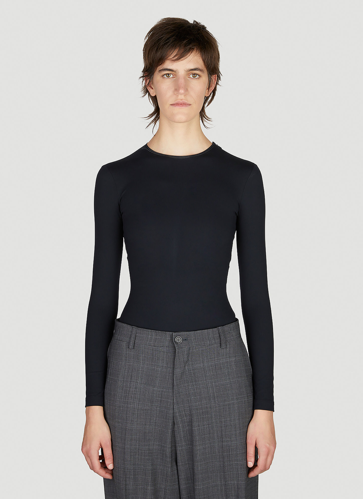 Balenciaga Black Jersey Outside Loop Bodysuit