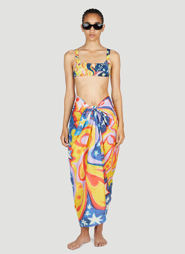 Marni x No Vacancy Galactic Paradise Sarong Midi Skirt Multicolour mvy0253003