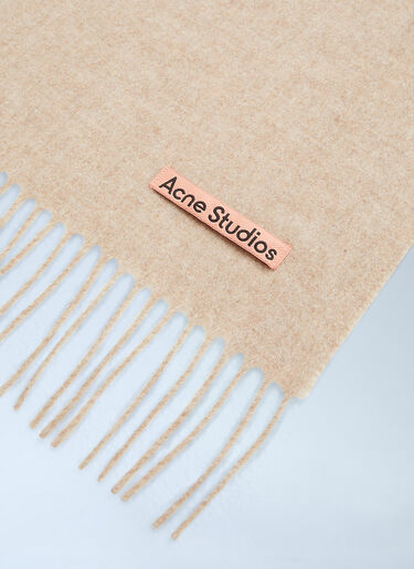 Acne Studios Logo Scarf Beige acn0346020