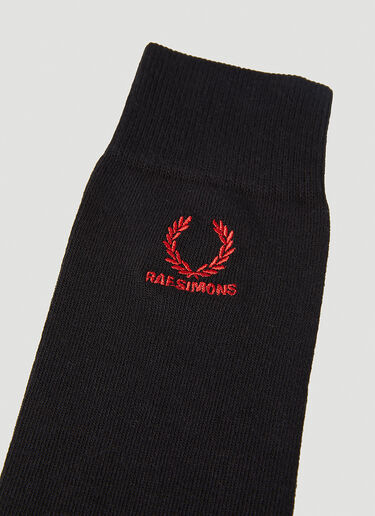 Raf Simons x Fred Perry Embroidered Logo Socks Black rsf0147016