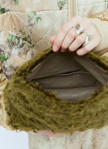 Dries Van Noten Fluffy Clutch Green dvn0254049