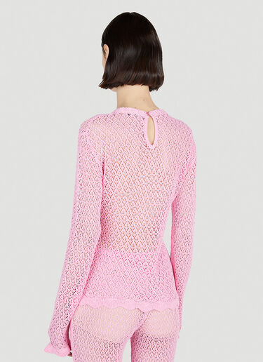 Blumarine 크로셰 로고 탑 핑크 blm0252018