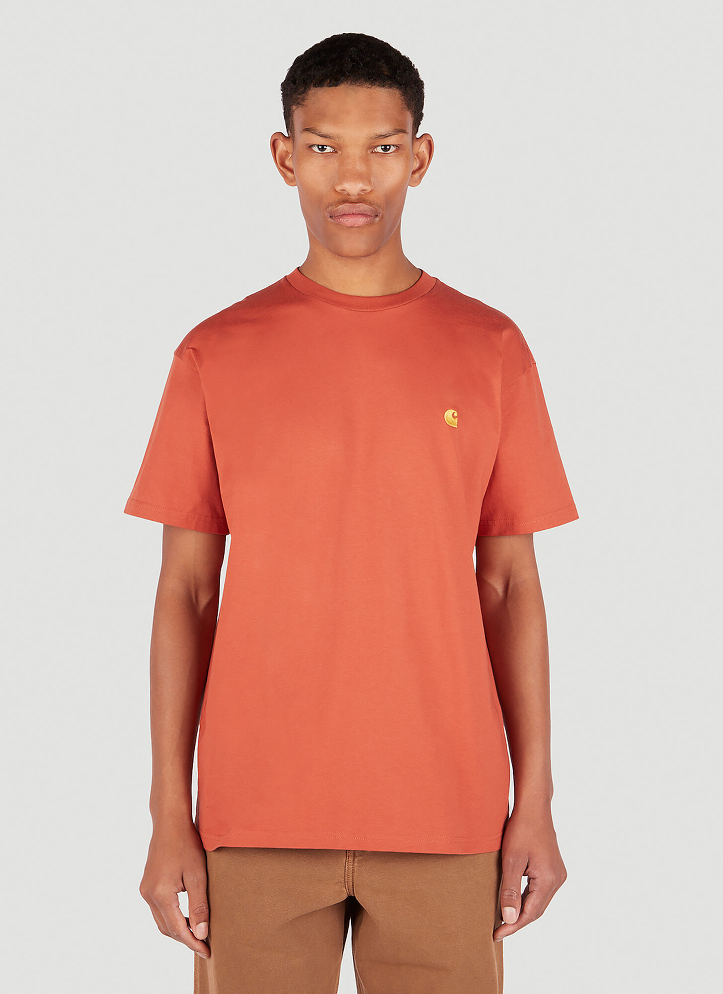 Shop Carhartt Chase T-shirt In Orange