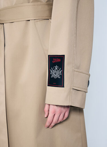 Jean Paul Gaultier Deconstructed Cotton-Twill Trench Coat Beige jpg0259010
