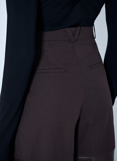 LN-CC® - Bottega Veneta: Contrast Panel Tailored Trousers - Brown Bottega Veneta Contrast Panel Tailored Trousers Brown bov0264042