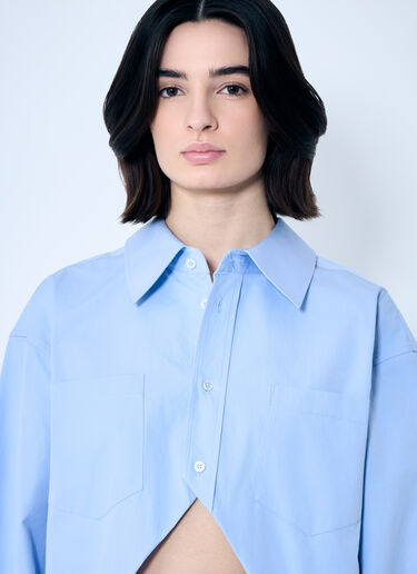 Alexander Wang Pull-Back Cut-Out Shirt White awg0259008