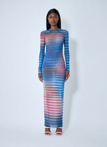 Air Mesh Maxi Dress Jean Paul Gaultier Air Mesh Maxi Dress Blue jpg0261008