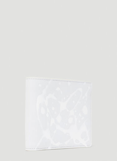 Maison Margiela Paint Splatter Bi-Fold Wallet White mla0143048