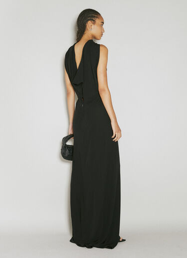 Saint Laurent Scarf Dress Black sla0253038