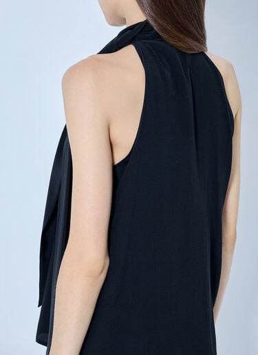 LN-CC® - Max Mara: Pleated Halter Top - Black Max Mara Pleated Halter Top Black max0265013