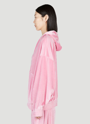 Balenciaga BB Paris Zip-Up Hooded Sweatshirt Pink bal0253010