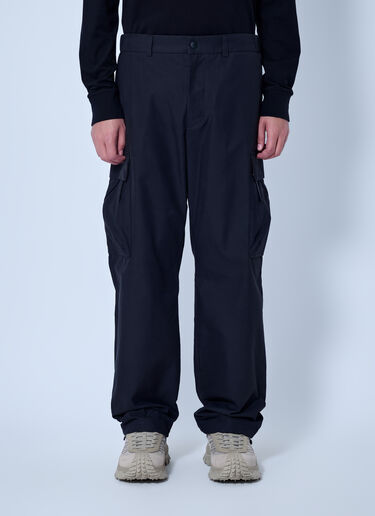 LN-CC® - Moncler: Cotton Blend Trousers - Black Moncler Cotton Blend Trousers Black mon0166018