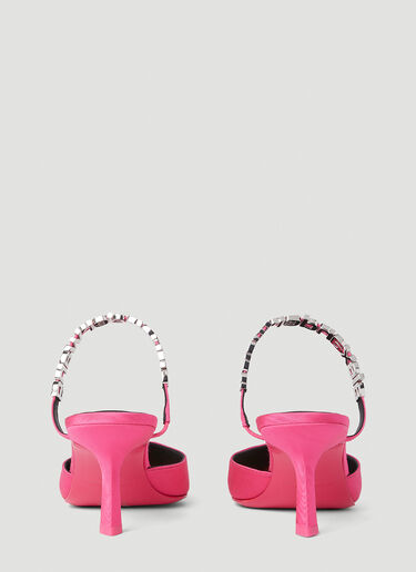 Alexander Wang Delphine Logo Strap Mules Pink awg0251053