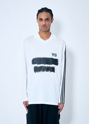Y-3 U GFX Polo Shirt Beige yyy0160007