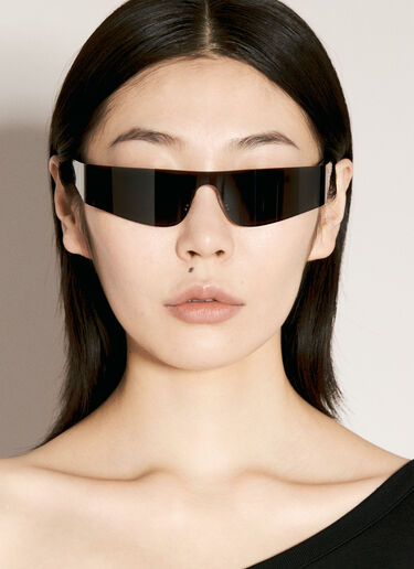 Balenciaga Mono Rectangle Sunglasses Black bcs0353001
