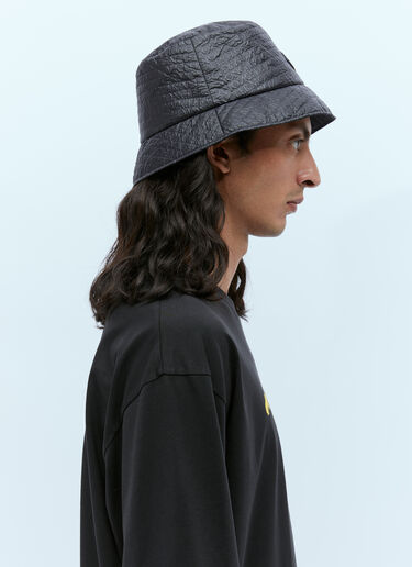 Moncler Logo Patch Bucket Hat Black mon0155045