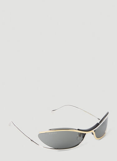 Gucci Oval Frame Sunglasses Gold guc0152333