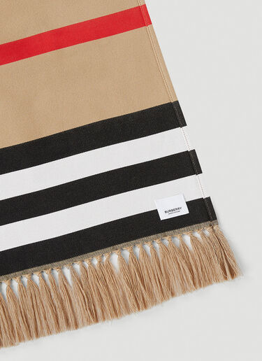 Icon Striped Blanket Burberry Icon Striped Blanket Beige bur0252059