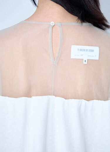 MM6 Maison Margiela Long Sleeve Heavy Cotton Jersey Tee White mmm0264053