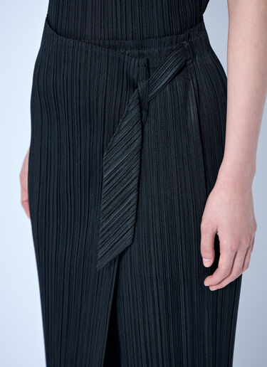 Pleats Please Issey Miyake Pleated Wrap Skirt Black plp0264012