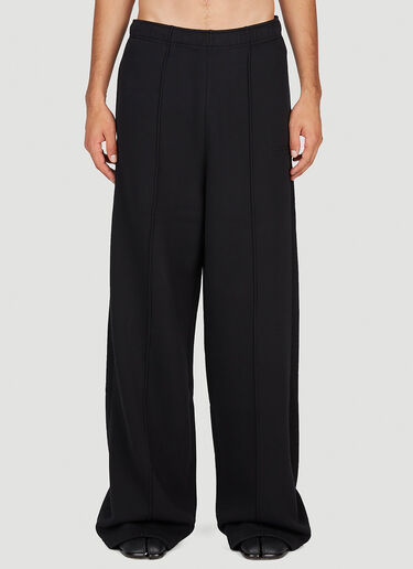 MM6 Maison Margiela ワイドレッグトラックパンツ ブラック mmm0153008