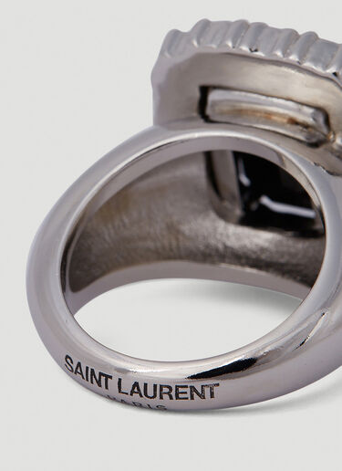 Saint Laurent Emerald Cut Princess 戒指 银色 sla0250092