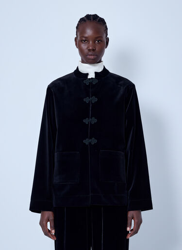 RÓHE Pankou Closure Velvet Jacket Black roe0266007