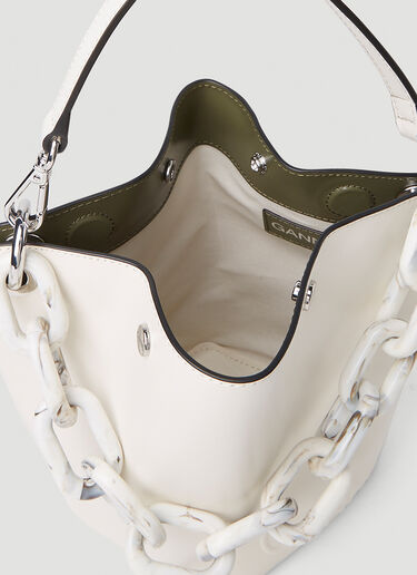 Banner Bucket Small Handbag GANNI Banner Bucket Small Handbag White gan0251063