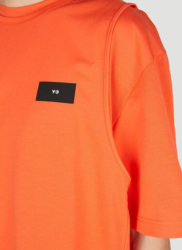 Y-3 로고 패치 티셔츠 오렌지 yyy0152016