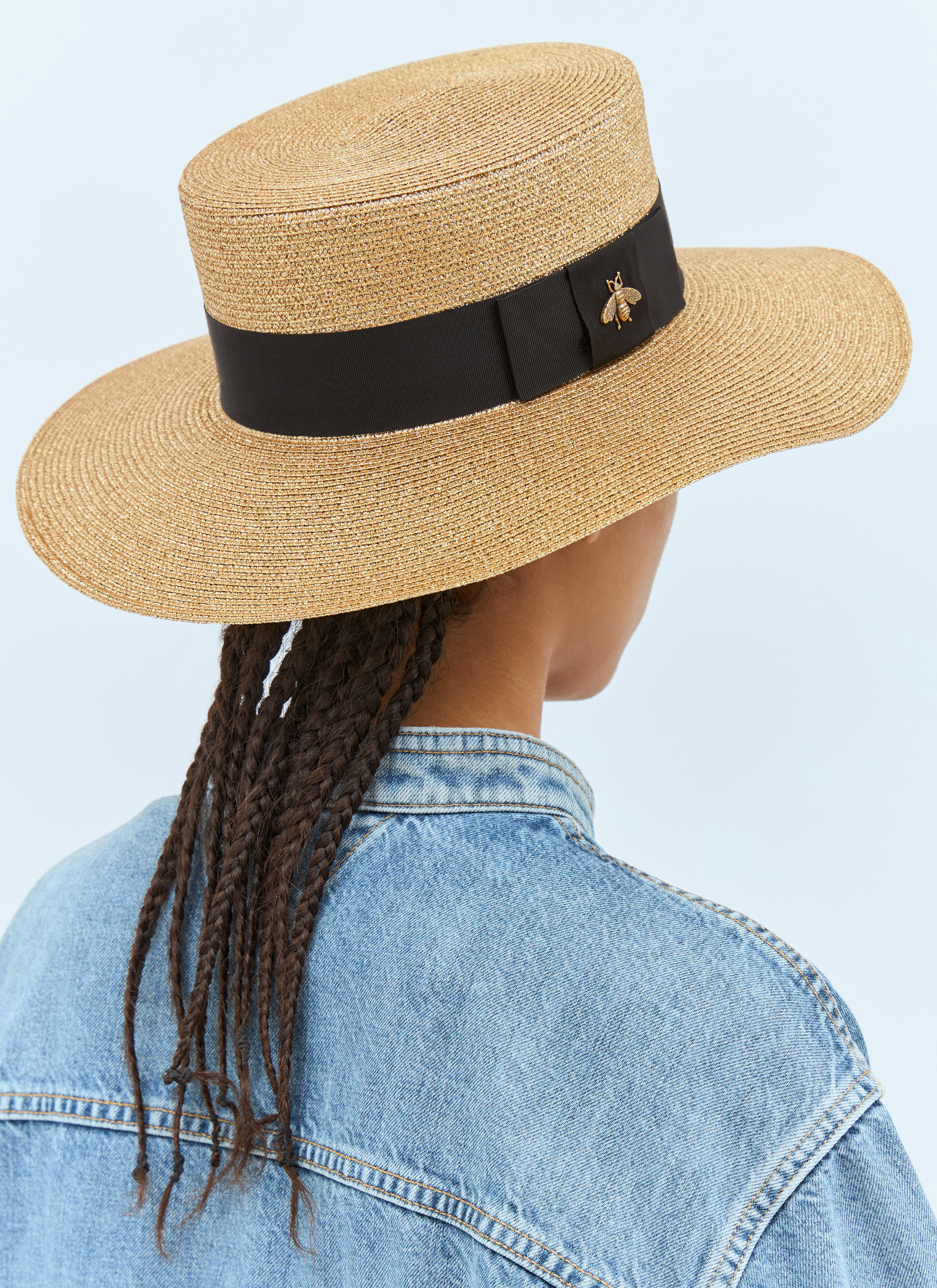 Gucci Lame Papier Hat in Beige fur Damen LN CC