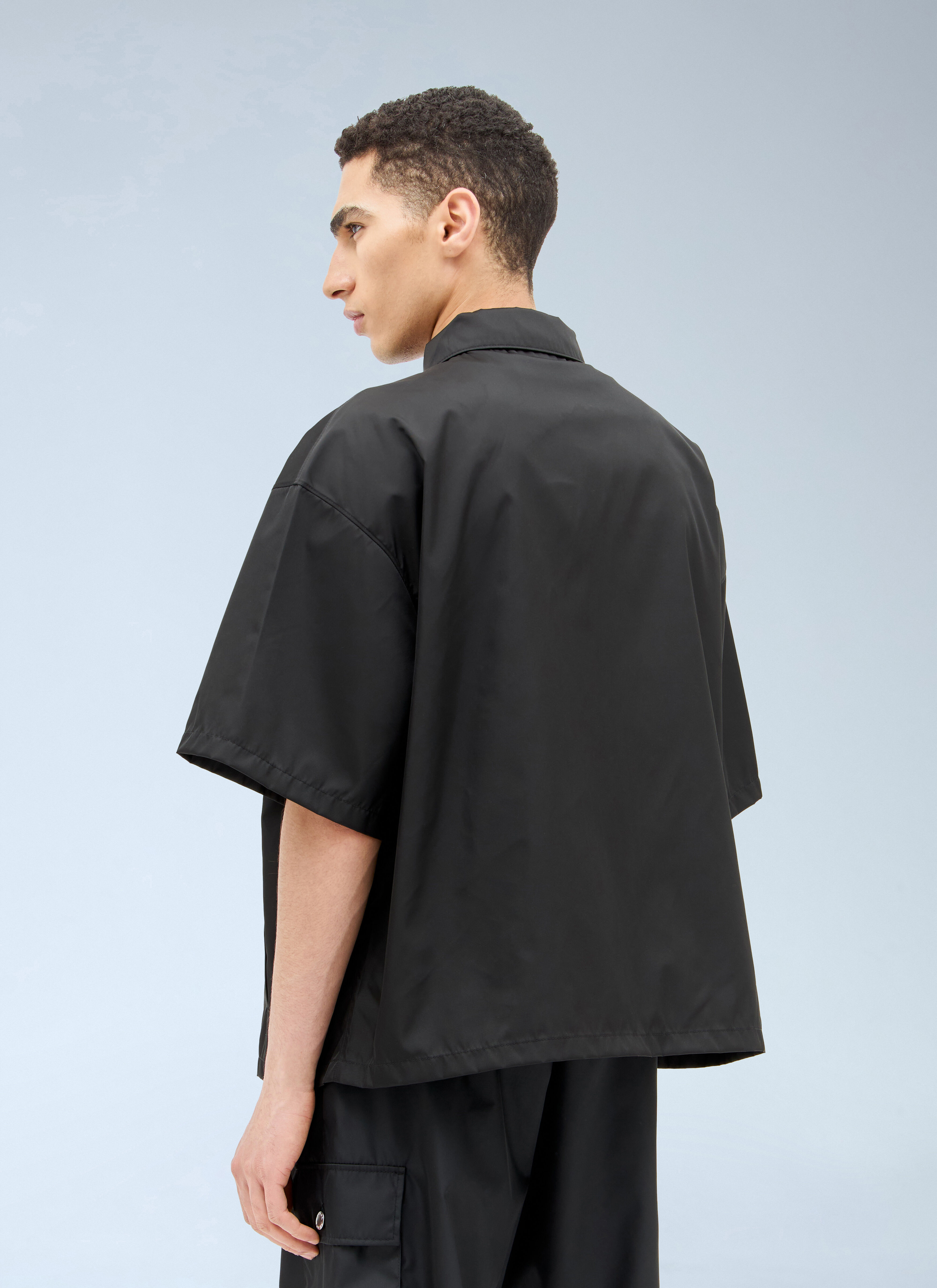Prada Re-Nylon Short Sleeved Shirt in Black | LN-CC