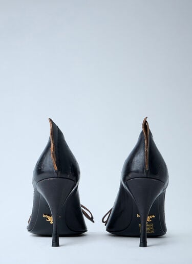 Antiqued Leather Pumps Prada Antiqued Leather Pumps Black pra0264015