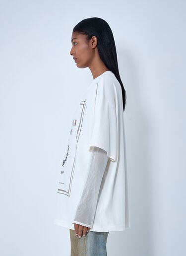 레이어드 프린트 티셔츠  Acne Studios 레이어드 프린트 티셔츠  화이트 acn0262030