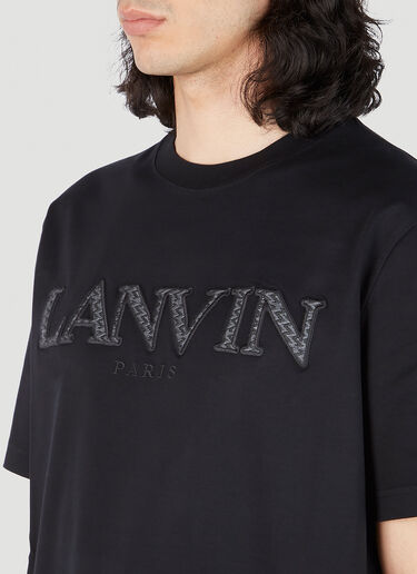 Lanvin Embroidered Logo T-Shirt Black lnv0151011