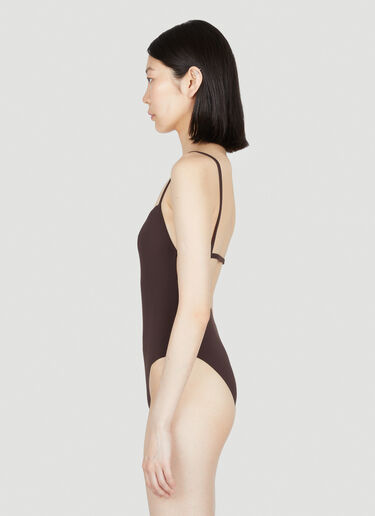 Lido Square-Neck One Piece Swimsuit Brown lid0253002
